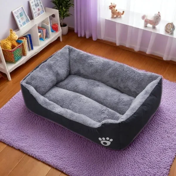 Black Dog Bed Plush Sleeping Bed for Large, Medium and Small Dogs, .