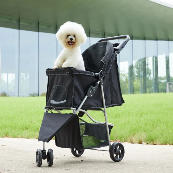 .Foldable Pet Stroller for Small Dogs and Cats .