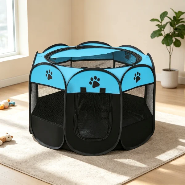 Foldable Octagonal Pet Playpen .